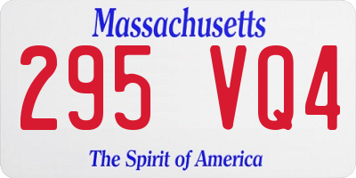 MA license plate 295VQ4