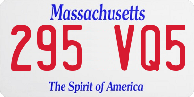 MA license plate 295VQ5