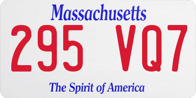 MA license plate 295VQ7