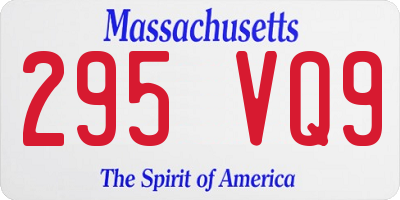 MA license plate 295VQ9