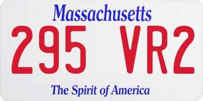 MA license plate 295VR2