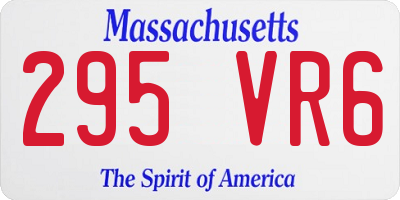 MA license plate 295VR6