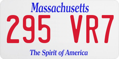 MA license plate 295VR7