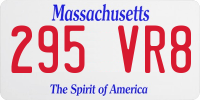 MA license plate 295VR8
