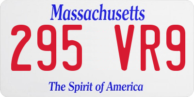MA license plate 295VR9