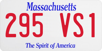 MA license plate 295VS1