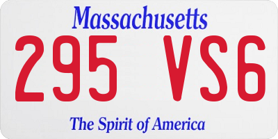 MA license plate 295VS6