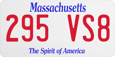MA license plate 295VS8