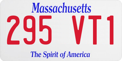 MA license plate 295VT1