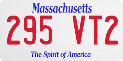 MA license plate 295VT2