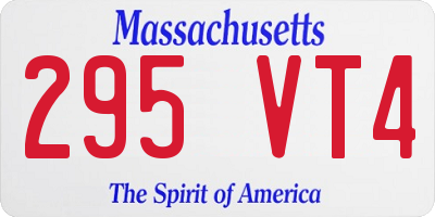 MA license plate 295VT4