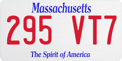 MA license plate 295VT7