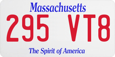 MA license plate 295VT8