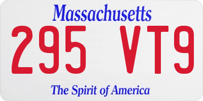 MA license plate 295VT9