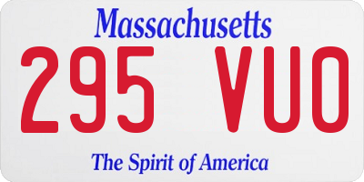 MA license plate 295VU0
