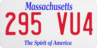 MA license plate 295VU4