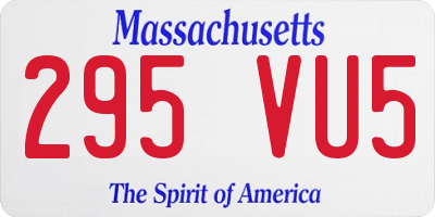MA license plate 295VU5