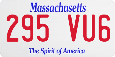 MA license plate 295VU6