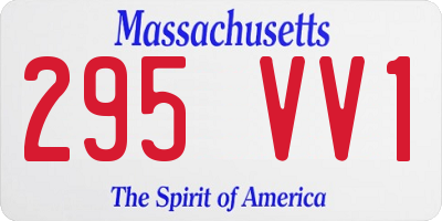 MA license plate 295VV1