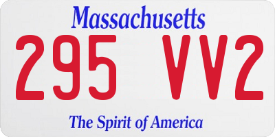 MA license plate 295VV2