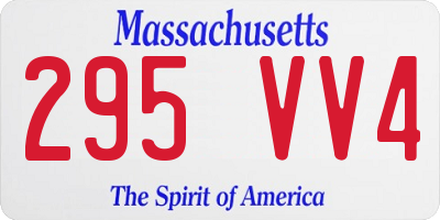 MA license plate 295VV4