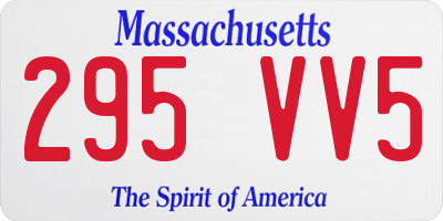 MA license plate 295VV5