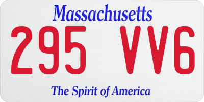 MA license plate 295VV6