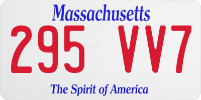 MA license plate 295VV7