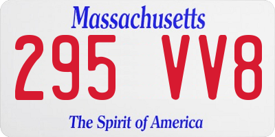 MA license plate 295VV8