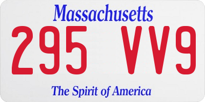 MA license plate 295VV9