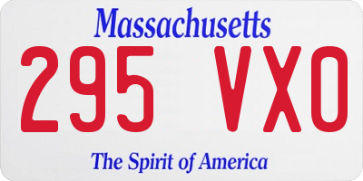 MA license plate 295VX0