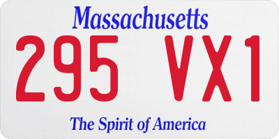 MA license plate 295VX1