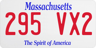MA license plate 295VX2