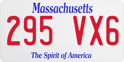 MA license plate 295VX6