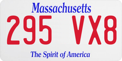 MA license plate 295VX8