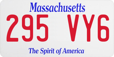 MA license plate 295VY6