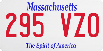 MA license plate 295VZ0