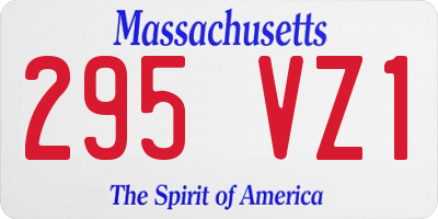 MA license plate 295VZ1