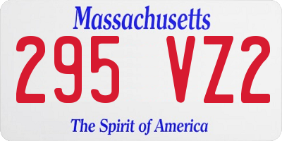 MA license plate 295VZ2