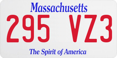 MA license plate 295VZ3