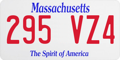 MA license plate 295VZ4