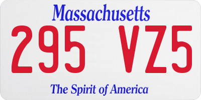 MA license plate 295VZ5