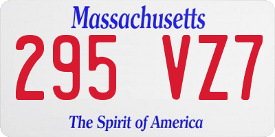 MA license plate 295VZ7