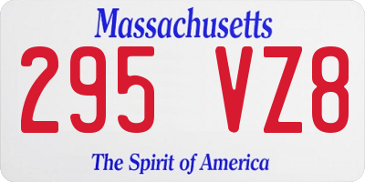 MA license plate 295VZ8