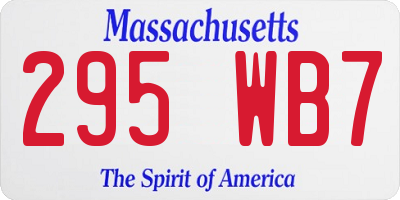 MA license plate 295WB7