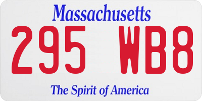 MA license plate 295WB8