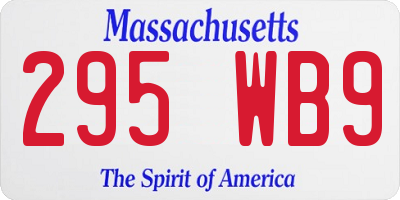 MA license plate 295WB9