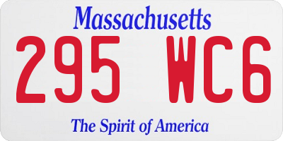 MA license plate 295WC6