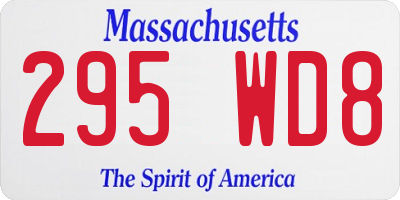 MA license plate 295WD8