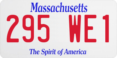 MA license plate 295WE1